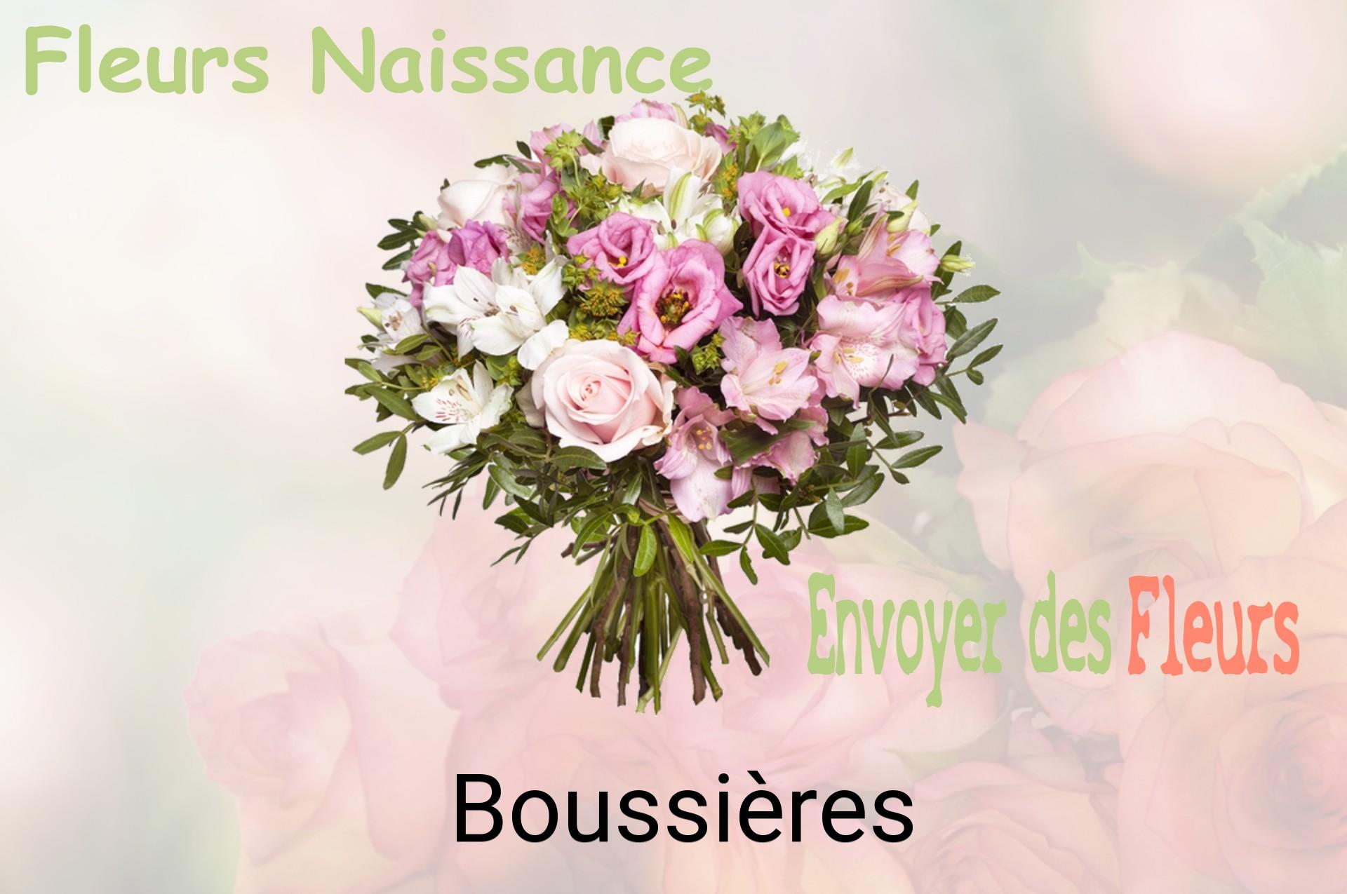 Bouquet de fleurs de naissance livré à Boussières